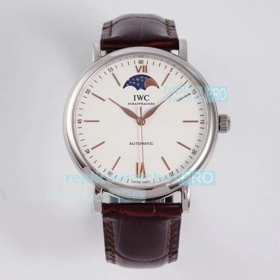 AI Factory Replica IWC Portofino Moonphase Watch White Dial 40MM